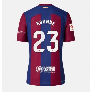 Lacne Ženy Futbalové dres Barcelona Jules Kounde #23 2023-24 Krátky Rukáv - Domáci